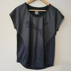 CLEARANCE Puma Black and Grey Short Sleeved Tee Size Medium​​​​​​​​